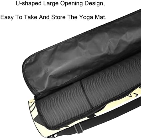 Лаијухуа Јога Мат торба, двојни патенти за јога -теретана за жени и мажи - мазни патенти, големо отворање и прилагодлива лента во форма на