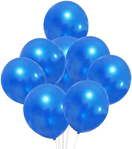 Blue Balloon Royal Blue Balloons, 12 -inch забава сина латекс балон, 50 парчиња кралски балони за забавно свадба роденденски дипломирање