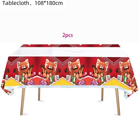 Карактеристики на табели со цртани плочи од 2 парчиња, за цртани панда тема за роденденска забава, заработени украси