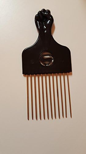 Афро избор w/црна тупаница - метален чешел
