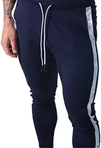 Обичен тренинг за обука за џемпери за машка машка машка панталони се протегаат права памучна памучна удобна џеб панталони