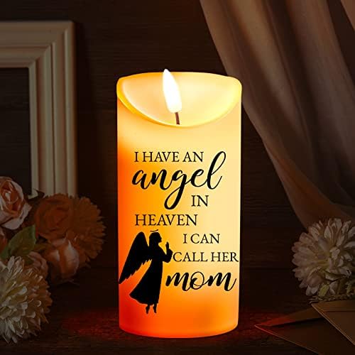Подароци за сочувство за губење на мајката предводени од светилки од 3 x 6 инчи Ангел Меморијални свеќи во сеќавање на спомен -свеќи на мајка