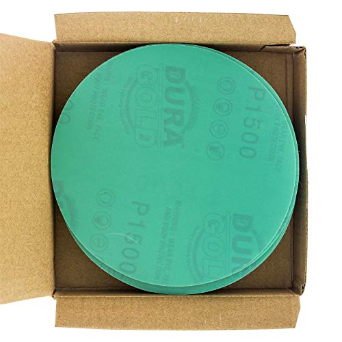 Дура -злато 5 „Дискови за пескарење на зелени филмови - 1500 решетки и 5“ подлога за подлога на кука и јамка DA