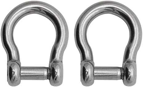 Extreme Max 3006.8414.2 Boattector Nianestiance Steel Bows Shackle со Pin без SNAG-1/2 “, 2-пакет