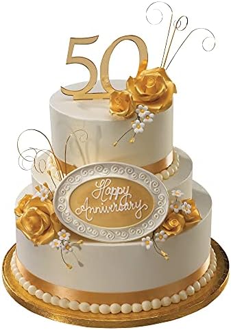 Декопац 50 -годишнина од монограм монограм акрилна торта за торта