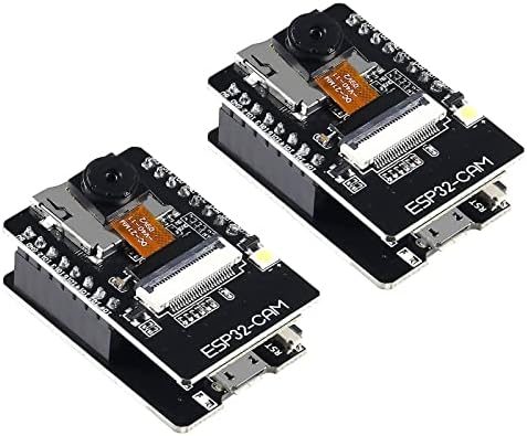 Diitao 2PCS ESP32-CAM-MB ESP32-CAM WiFi Bluetooth Development Board + Micro USB до серискиот порта CH340G 4.75V-5.25V со OV2640 2MP камера