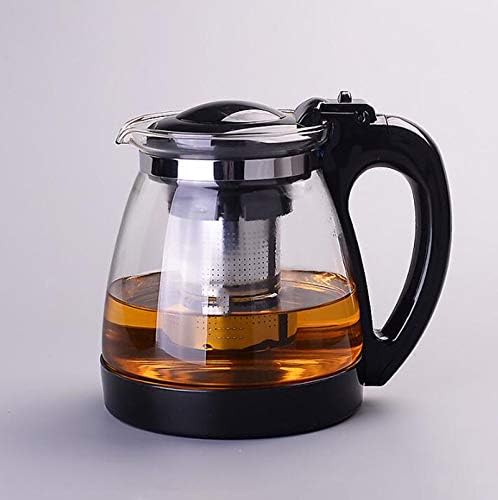 Kettles Dmuniz, чајник стакло отпорен на топлина отпорен на отпорен на цвеќиња со црвен чај за чаши за чај за чај за чај чај чај чај сет/1000ml