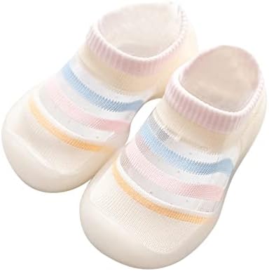 Момци за новороденчиња девојчиња шарени отпечатоци чорапи чевли дете за дишење мрежа за дишење на подот чорапи кои не се лизгаат