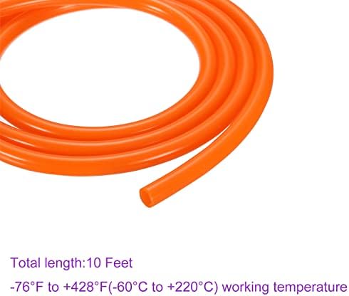Dmiotech 5mm ID 7mm OD 10 стапки Силиконска цевка портокалова индустриска силиконска цевка за пумпа за воден воздух