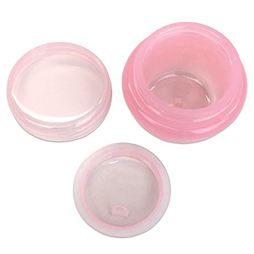 Beauticom® 24 парчиња 10g/10ml розови замрзнати контејнери со внатрешен лагер за лосион, тонери, мелеми за усни, примероци за шминка