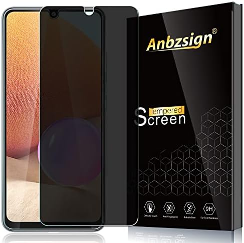 Anbel Дизајн Anbzsign [2 Пакет] Samsung Galaxy A32 4G 6.4-инчен Заштитник На Екранот За Приватност, Анти-Шпион 9H Цврстина Калено Стакло
