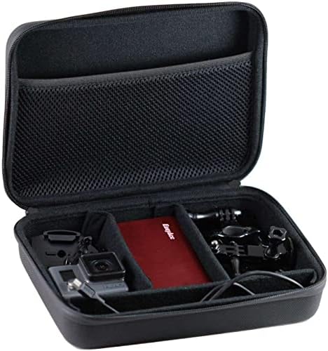 Navitech 8 во 1 Комбо комплет за додатоци за акциони камера со сива кутија - компатибилен со АКАСО EK7000 4K Sport Action Camera