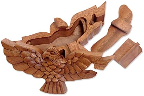 Декоративна кутија со теми од животно од Новика, кафеава, гаруда птица '