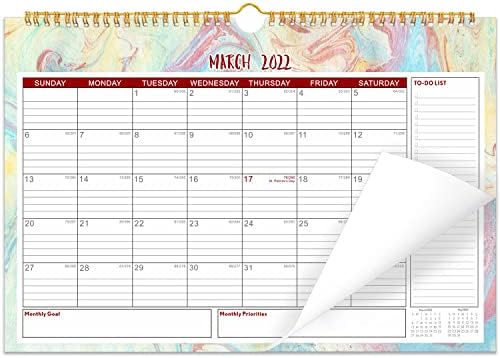 Календар за 2022 Година - Ѕиден Календар 2022, 15 € 10.5 Голем Ѕиден Календар Виси Месечен Планер На Календар Со Големи Блокови, Врзување