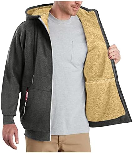 ADSSDQ јакни за мажи, плус големина Основна јакна за пешачење Менс Фестивал со долги ракави со долги ракави, палта се вклопуваат меки