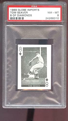 1969 година увоз на глобус играјќи Том Савевер од Дијаманти ПСА 8 оценета бејзбол картичка МЛБ - Плочани бејзбол картички