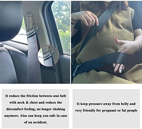 Клип за безбедносен појас за деца и возрасни, прилагодувач на безбедносниот ремен на автомобили со 4 поставено копче за стоп, пакети за позиционирање