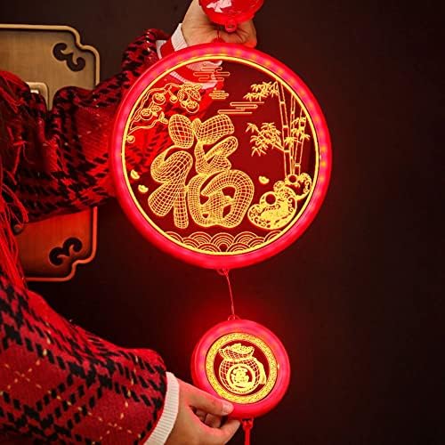 BYBYCD Кинески новогодишно осветлување приврзоци Кинески фенер Среќна Нова Година Пролет Фестивал ЛЕР виси светла Нова Година Декорација