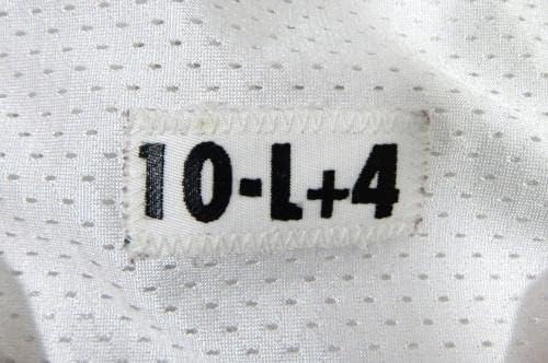 2010 Сан Франциско 49ерс Парис Харалсон 98 Игра користеше бела практика Jerseyерси l 19 - Непотпишана игра во НФЛ користени дресови