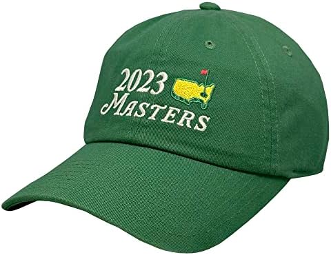 Автентични мајстори 2023 голф капа | Набавено во продавница за турнири | Достапно во сина, зелена или бела | памук