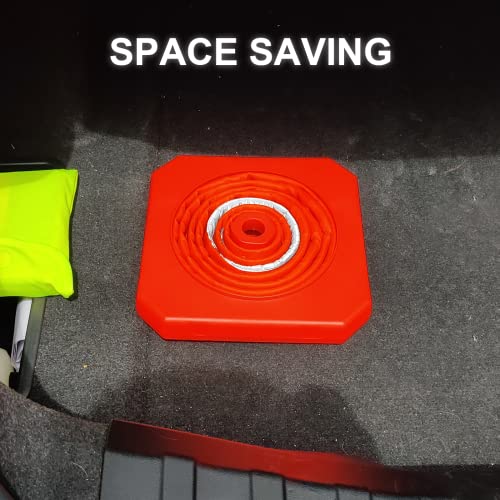 Biowina 4 пакет 18 инчи склопувачки конуси за безбедност на сообраќајот за паркирање со рефлексивни јаки за паркинг, обука и вонредна