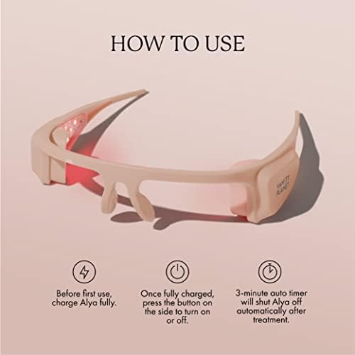 Vanity Planet Alya Red LED очила за очи, розова рамка - Автоматско исклучување на третман на технологија за убавина што се носи за убавина