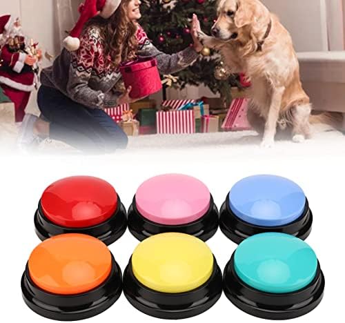 6 парчиња Копчиња За Снимање Кучиња За Обука За Комуникација Со Кучиња, Поставено Копче За Зборување Кучиња со Функција За Снимање од