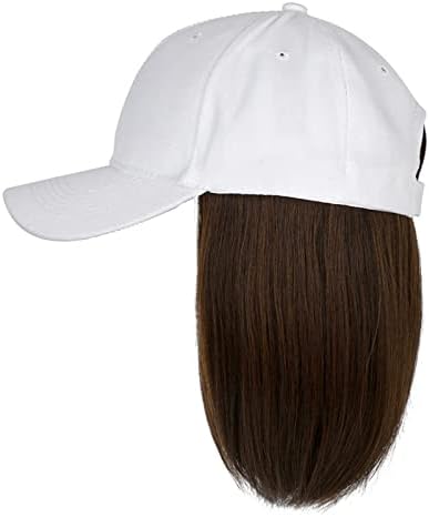 Бејзбол капа со екстензии за коса директно кратка фризура за боб прилагодлива отстранлива перика наоѓајќи ја мојата мала капа