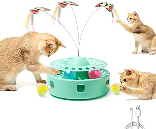 Potaroma Smart 3 во 1 играчка со мачки и треперење на играчка за миленичиња од риба од виножито, пастрмка од виножито, пастрмка