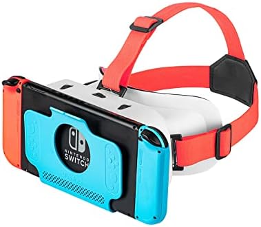 ДЕВАСО VR Слушалки Компатибилен со Nintendo Прекинувач &засилувач; Nintendo Прекинувач OLED, Надградени Со Прилагодливи 3D Леќи, Виртуелна Реалност