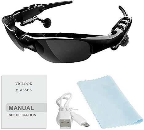 Wireини безжични слушалки со Bluetooth со спортски поларизирани очила за сонце за сонце, очила за сонце, мажи жени спортски очила за сонце