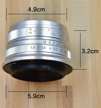 Хенгија 35мм Ф1. 8 Откријте Рачен Фокус Објектив Сребро За FUJIFILM FX Монтирање Камера