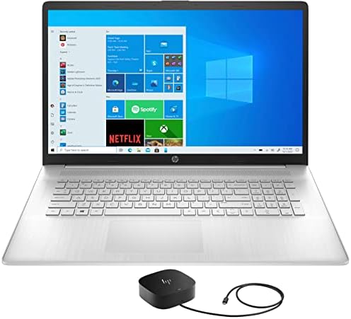 HP 17t-cn000 Насловна &засилувач; Бизнис Лаптоп, WiFi, Bluetooth, Веб Камера, HDMI, Победа 11 Про)