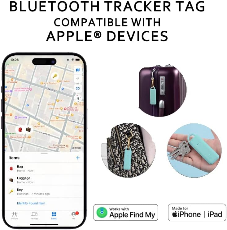 SmartBee-Личен Аларм Со Bluetooth Tracker Tag Компатибилен Со Apple® Уреди, Personal Аларми За Жени, Безбедносен Привезок За Жени Сет За