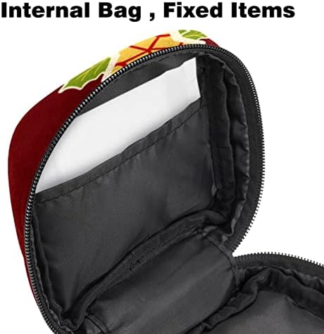 Оријукан санитарна торба за складирање на салфетка, торба за преносен период за жени девојки менструална чаша торбичка, Божиќна прекрасна