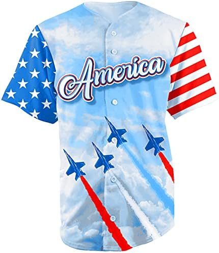 Ден на независност Унисекс Jerseyерси, маички со кратки ракави за мажи/жени врвови на маици во САД starвездени ленти за печатење