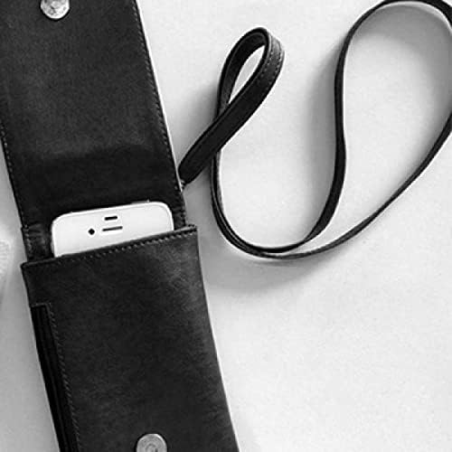 Дао Кина карактер Телефонски паричник чанта што виси мобилна торбичка црн џеб