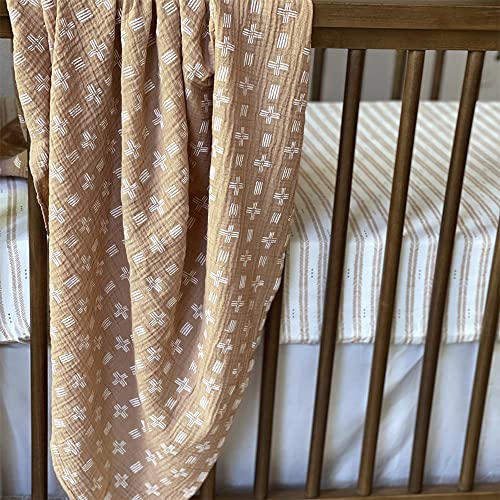Крејн бебе меко муслинско ќебе, мека обвивка за момчиња и девојчиња, бакарна цртичка, 47 „x 47“
