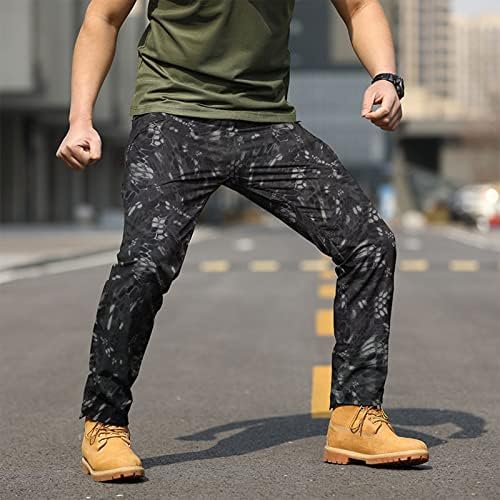 Тактички карго панталони на отворено мулти џебови Брза суво вода отвратителни напади на карго рип-стоп панталони за пешачење