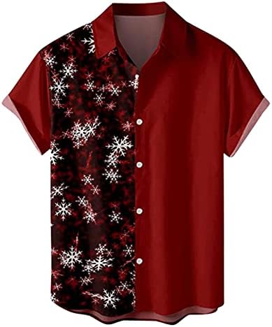 Копчиња за Божиќни масти на Дсодан надолу со кошули со кратки ракави, грда Божиќна снегулка за печатење во куглање за куглање на куглање на