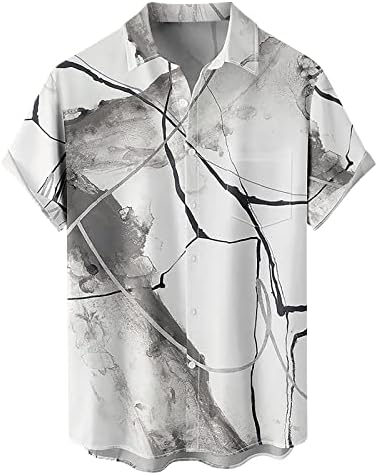 Летни кошули за мажи 2023 година 3Д печатено сликарство Флорална кошула мажи жени исклучуваат јака гроздобер копче надолу кошула