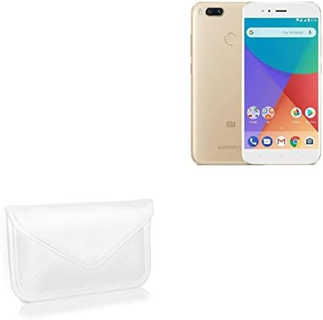 Boxwave Case Компатибилен со Xiaomi Mi A1 - Елита кожена торбичка за месинџер, синтетички кожен покритие дизајн на пликови за Xiaomi