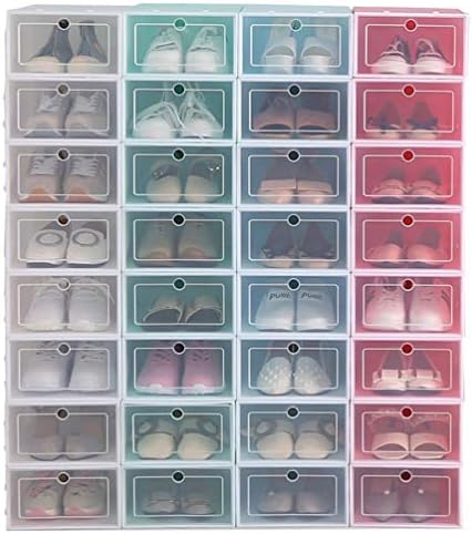 Ipetboom пластични канти за складирање 6 парчиња кутија за складирање на чевли чиста пластична стабилна организатор за чевли