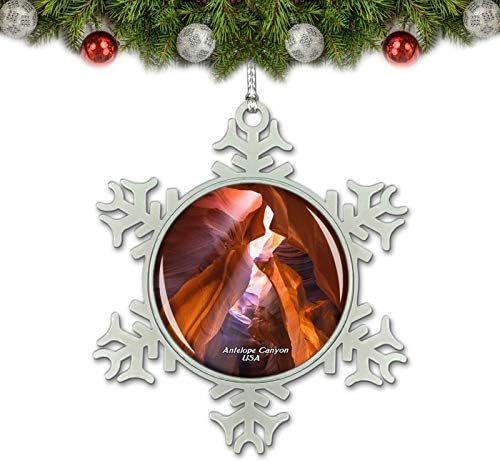 Умсуфа САД Америка Антилоп Кањон Божиќ украс за украсување Дрво за кристал метален сувенир подарок