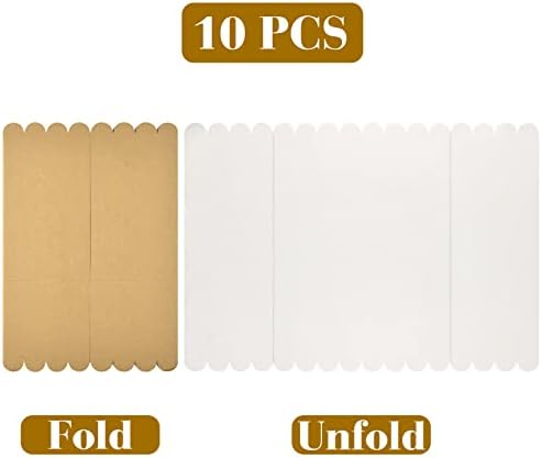 10 парчиња Три пати Постери за постери брановидни табла за презентација на бело преклопување преносна табла за приказ со 5
