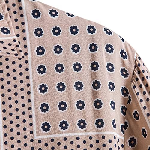 Машка Пролетна Модна Блуза Кошула Со Еднобојна Јака Со Врв Обичен Копче Специјални Лабави Кошули Со Кратки Ракави Блуза