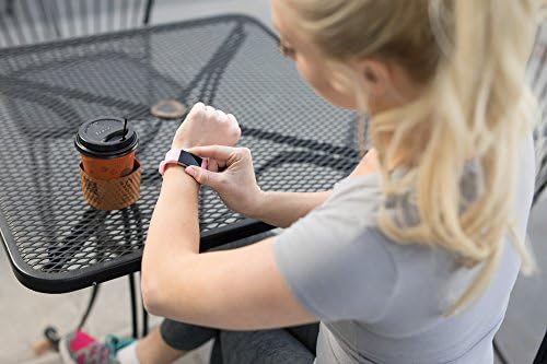 Тиково-Силиконски Спорт Замена Нараквица За Fitbit Задолжен 2-Мали Розова