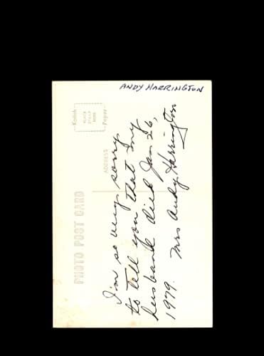 Енди Харингтон рака потпиша гроздобер Детроит Тигерс со автограм за разгледница