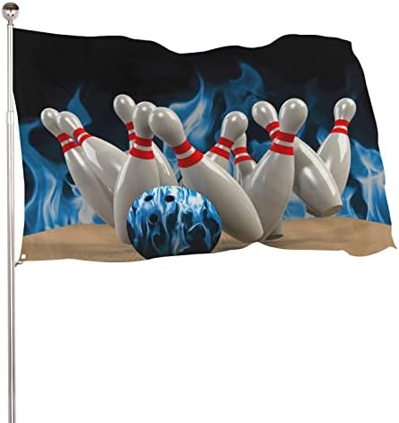 Игра за куглање на штрајкот гниење печатено знаме 3x5 4x7 Смешни знамиња и 2 месинг гром дизајн за отворено