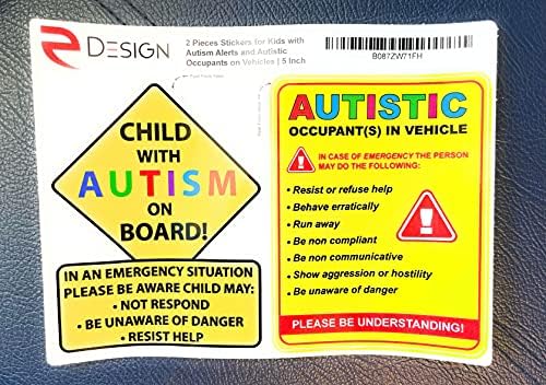 едезајн 2-Спакувано Дете Со Одговор На Предупредување За Аутизам И Аутистичен Патник Во Налепници За Возила Налепници За Автомобил Камион